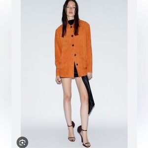 ZARA 100% SUEDE LEATHER JACKET